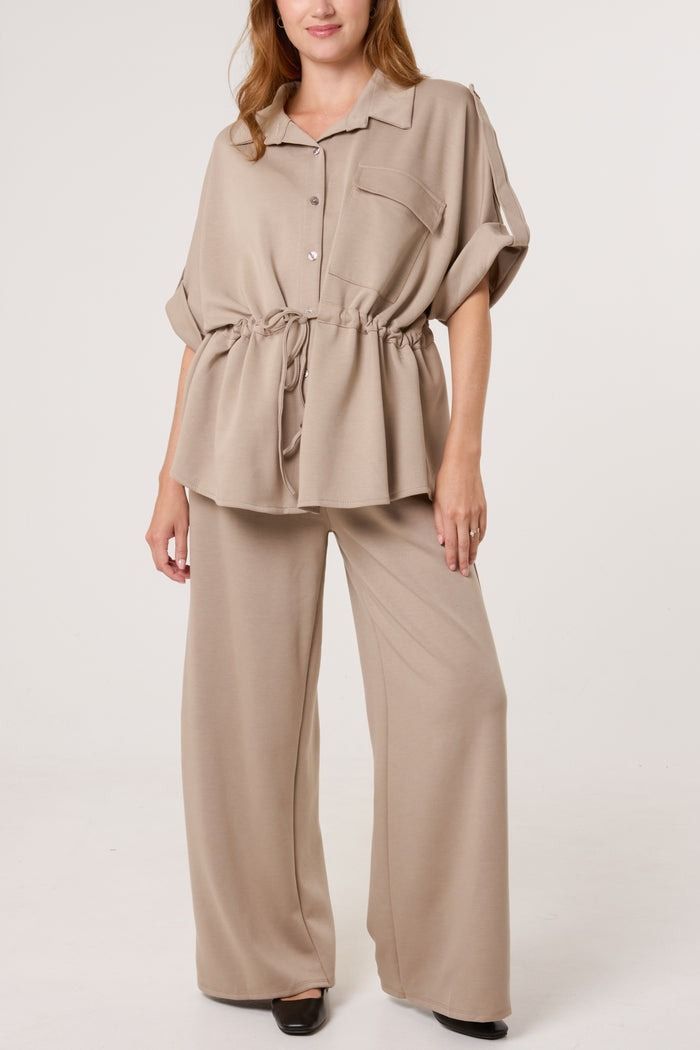 JERSEY SAFARI SHIRT & TROUSERS SET