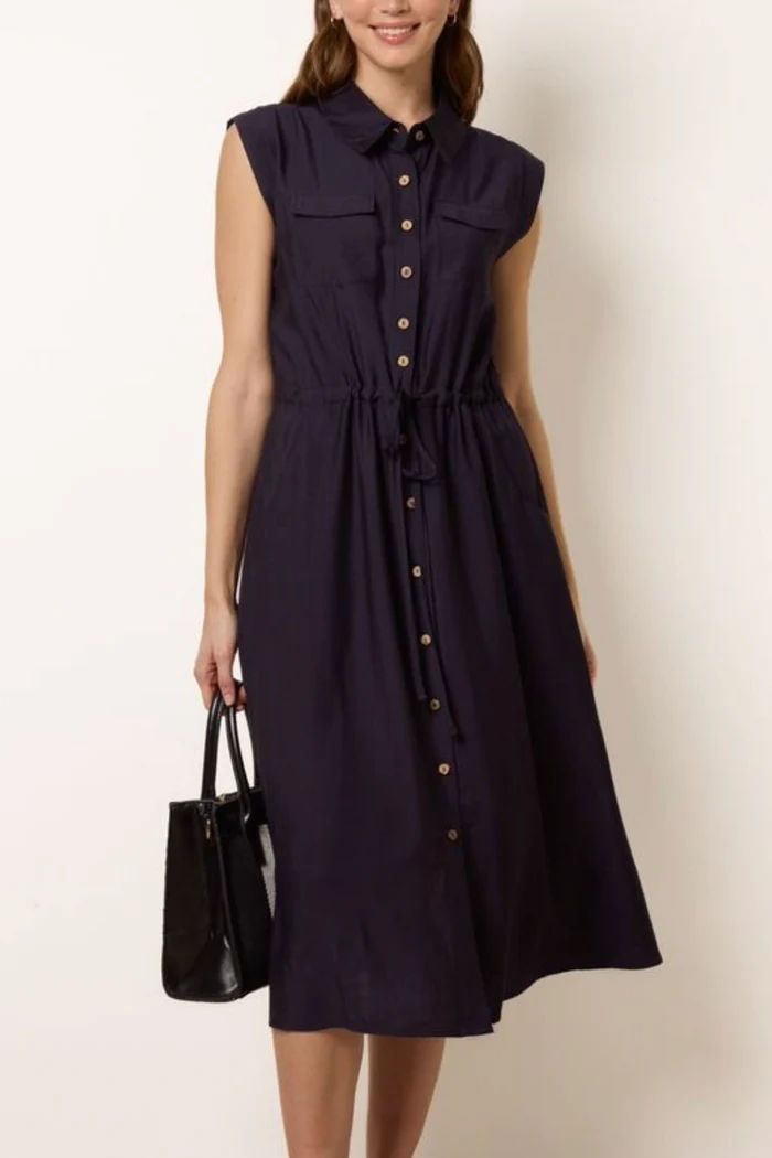 BUTTON THROUGH UTILITY DRESS