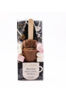 Hot Chocolate Spoon with Marshmallows - 50g, Flavour: Milk, Style: Love