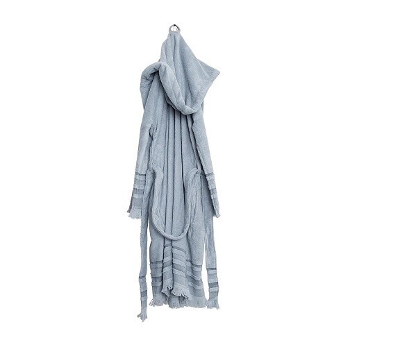 Coast Hooded Bath Robe - Dusty Blue