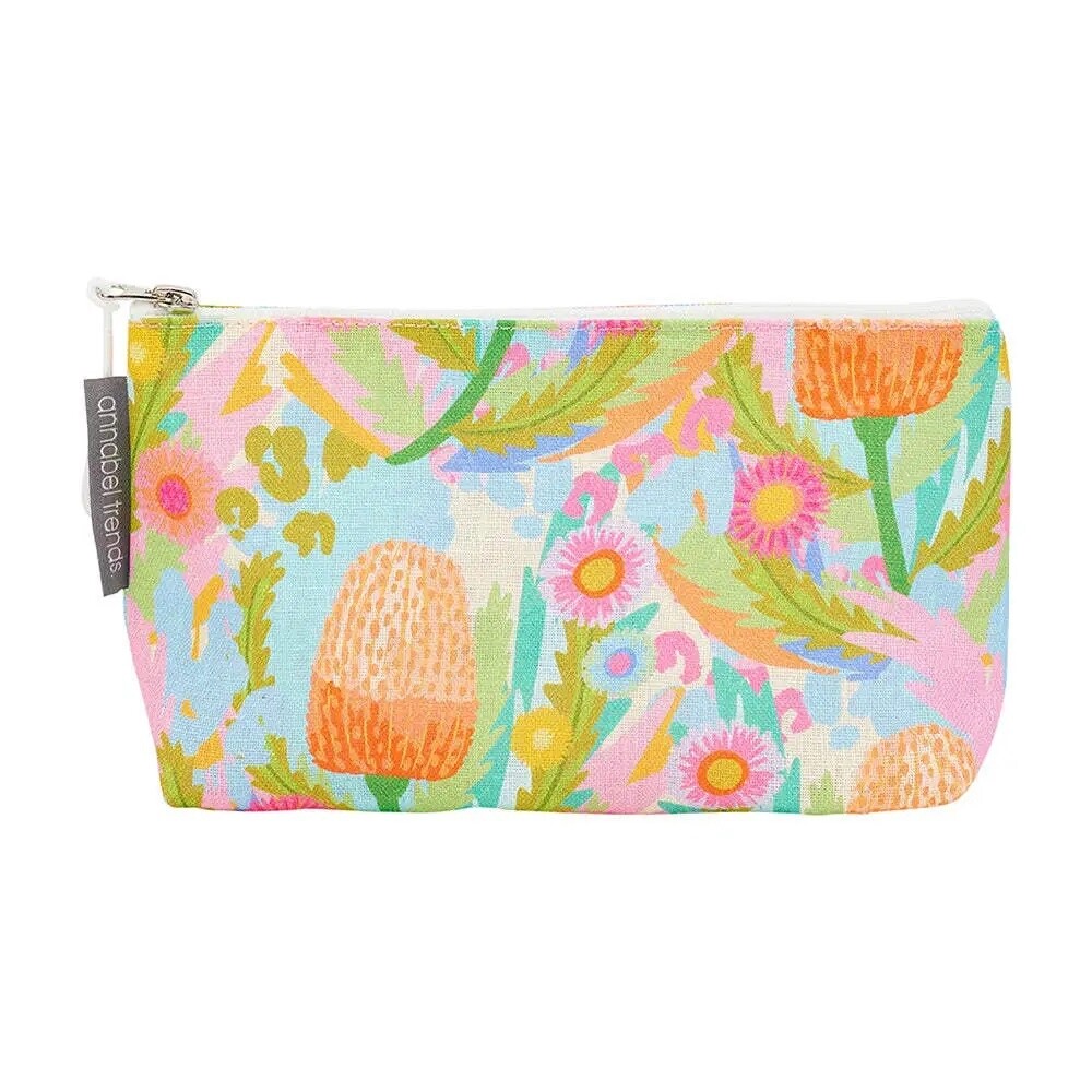 Cosmetic Bag - Linen, Size: Small, Colour: Paper Daisy