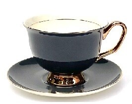 Teacup &amp; Saucer - XL 375ml - Fine China LyndalT, Colour: Slate Grey