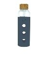 Water Bottle - GLASS - 600ml, Colour: Midnight