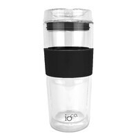 Travel Cup - Glass 16oz - IOco, Colour: Black