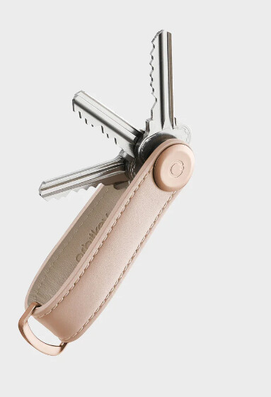 Key Organiser - Leather - Orbitkey, Colour: Blush Blush, Style: Leather