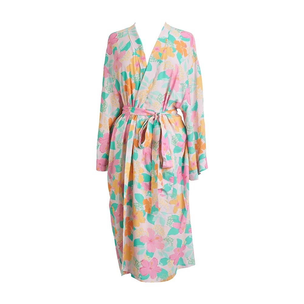 Kimono Robe, Colour: Hibiscus L/XL