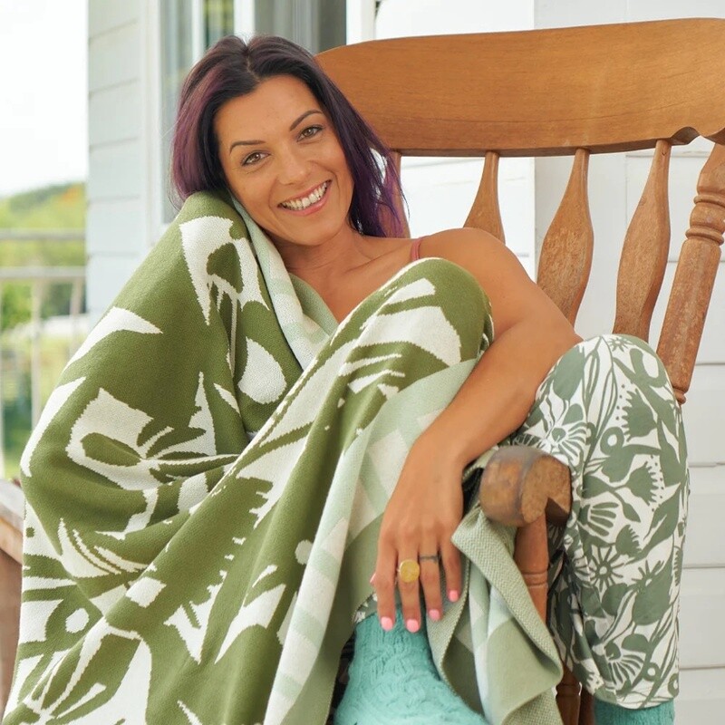 Cotton Knit Throw