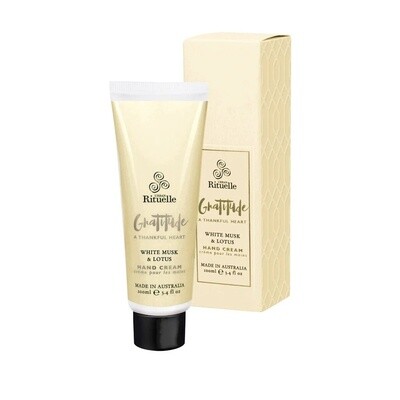 HAND CREAM Scented Organic 100ml, Scent: GRATITUDE Musk Lotus