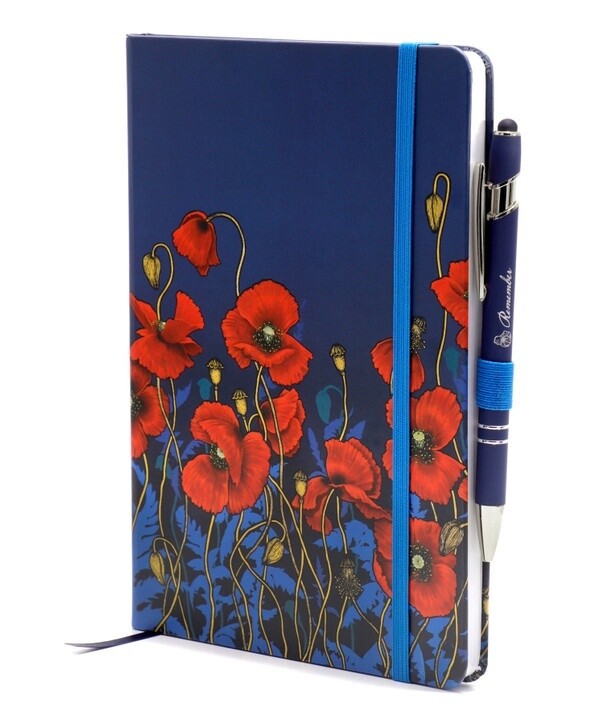 Notebook + Pen - Poppy Impressions