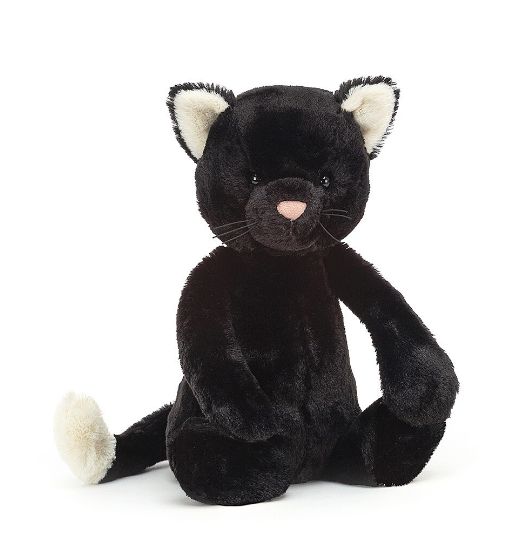 JELLYCAT - Kitten Bashful (Medium Cat), Colour: Black