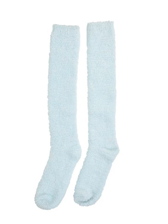 Socks Long - Fuzzy Bed - one size, Colour: Sky Blue