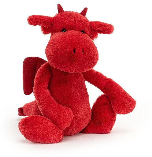 JELLYCAT - Dragon Bashful Red (Medium)