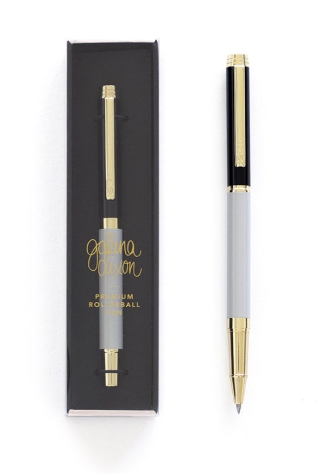 PEN - Premium Rollerball - Galina Dixon, Colour: BlackGrey