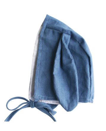 Alimrose Bonnet - Bobby Bunny Bonnets, Colour: Chambray linen