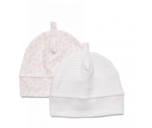 Beanie 2PK Pink stripe\dot - Marquise