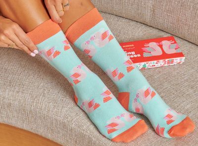 Socks - Christmas Kissing Cockatoo - Boxed