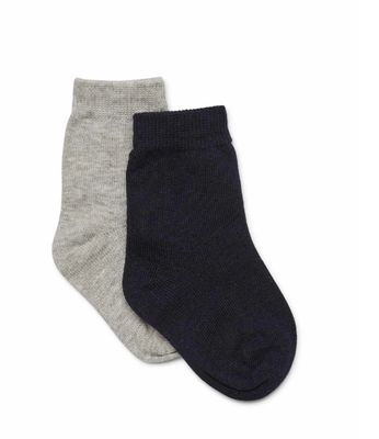 Socks 2pk Navy/Grey - Marquise