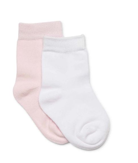 Socks 2pk White/Pink - Marquise