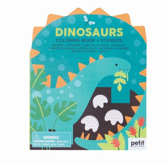 Books - Colouring Book with Stickers, Style: Dinosaurs