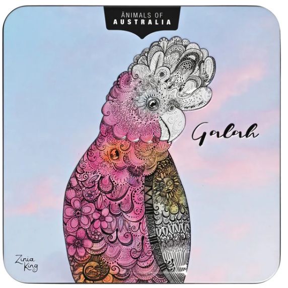 Animals of Australia &quot;Galah&quot; Embossed Tin - Macadamia Butter Finger Biscuits