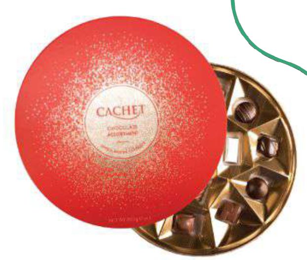 Cachet Stardust Red Round Gift Box Assortment