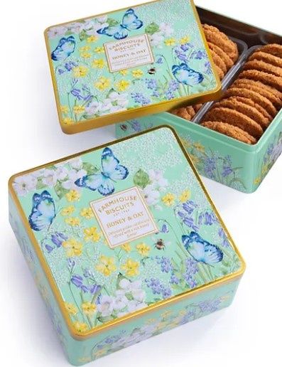 Farmhouse English Garden Embossed Tin - Honey &amp; Oat
