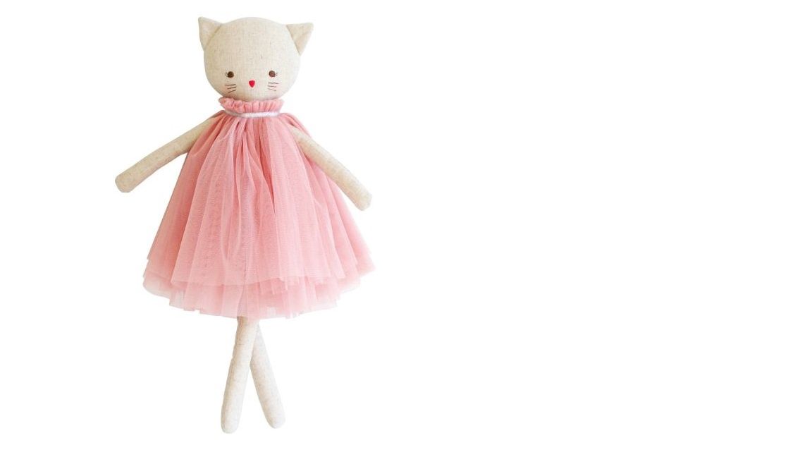 Aurelie Linen Cat Doll 48cm Blush