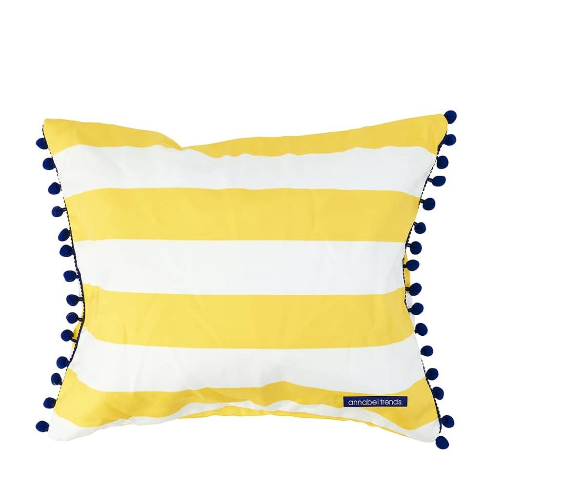 Inflatable Beach Pillow, Style: Yellow Stripe