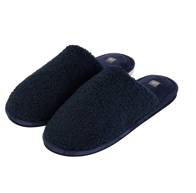 Mens Cosy Slipper, Size: Large/XLarge,, Colour: Navy