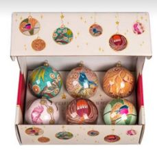 Aboriginal Dreamtime Symphony 6 pack Baubles 8cm
