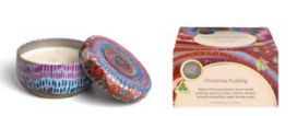 Aboriginal Scented Christmas Pudding Candle Tin