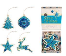 Aboriginal Girambit 4 pack Christmas Decorations