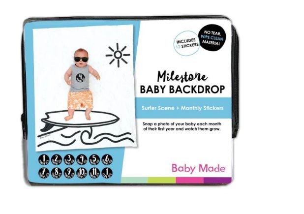 Milestone Baby Backdrop Scene &amp; stickers