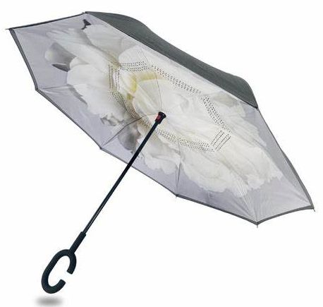 Umbrella - Reversible Aus Artwork + SunSafe - IOco, Style: White Peonies