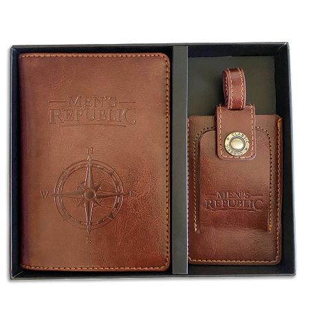 Travel Wallet &amp; Luggage Tag Set - Men&#39;s Republic - Men&#39;s Gift