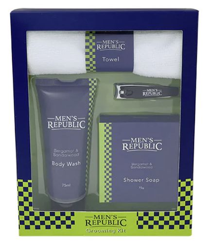 Grooming Kit with Toiletry Bag - Body Wash &amp; Roll-on (4 pcs)