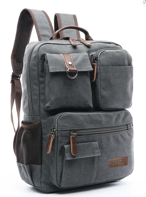 Bag - Backpack Canvas Grey
