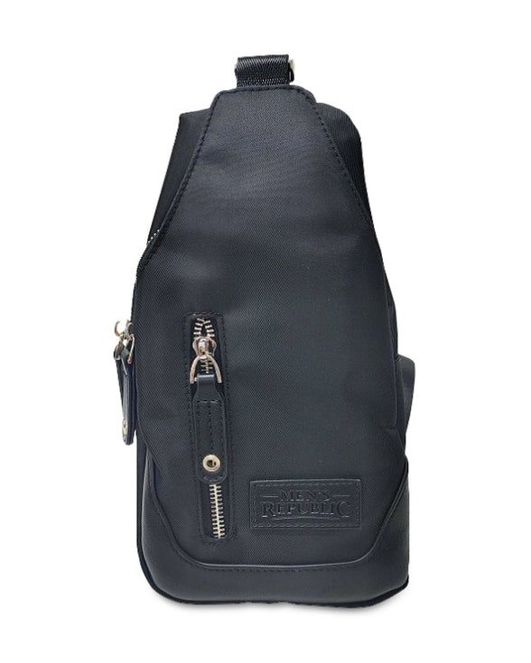 Men&#39;s Republic Nylon Black Backpack - Single Strap Sling