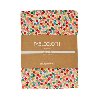 Linen Tablecloth - Confetti 138cm x 300 cm