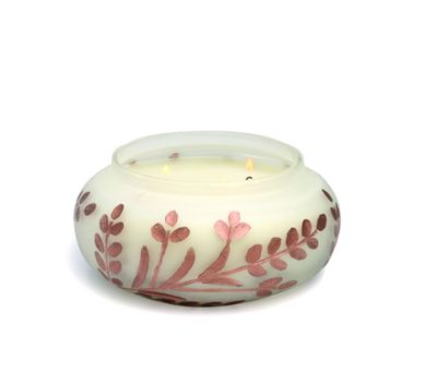 Candle - Cypress &amp; Fir - Frosted White Glass - Christmas