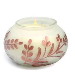 Candle - Cypress &amp; Fir - Frosted White Glass - Christmas, Size: 9oz