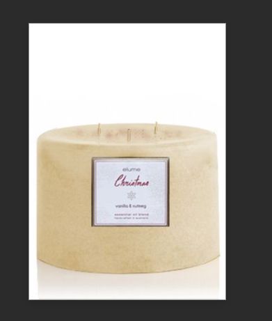 Elume  Naked 3 Wick Candle, Scent: Vanilla &amp; Nutmeg
