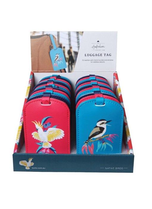 Luggage Tags, Pattern: Native Birds