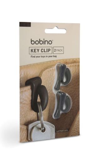 Bobino Key Clip 2 pack, Colour: Charcoal