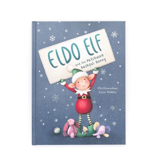 JELLYCAT Book - Christmas -  Eldo Elf and the Patchwork Bashful Bunny Book