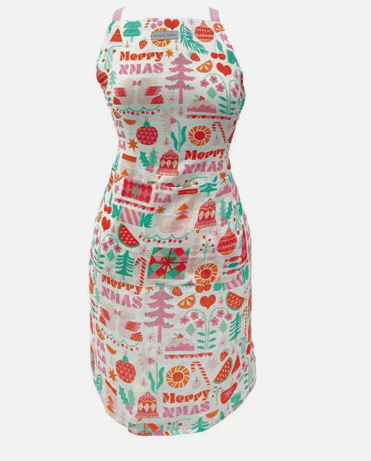 Apron - Linen - Merry Xmas