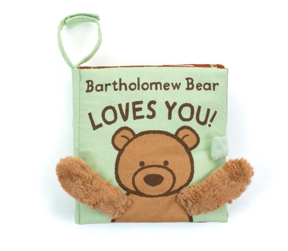 JELLYCAT Book - Soft Book Bartholomew Bear Loves You!