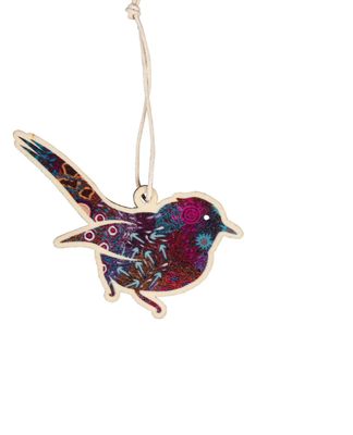 Aboriginal Christmas Blue Wren Decoration Womens Dreaming