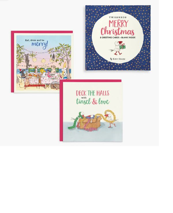 CARD boxed set - Christmas - Twigseed, Colour: Merry Christmas Blue sky