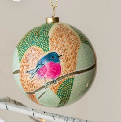 Aboriginal Pink Robin Bauble